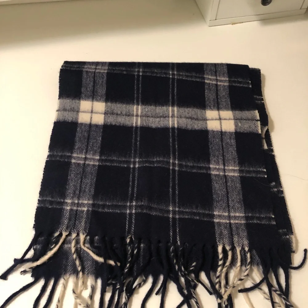 Christine Dior vintage scarf. Navy blue & gray